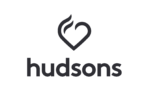 Hudsons Logo Slate Black White Background